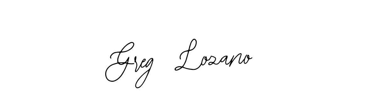 Bearetta-2O07w is a professional signature style that is perfect for those who want to add a touch of class to their signature. It is also a great choice for those who want to make their signature more unique. Get Greg  Lozano name to fancy signature for free. Greg  Lozano signature style 12 images and pictures png