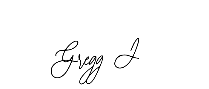 You should practise on your own different ways (Bearetta-2O07w) to write your name (Gregg J) in signature. don't let someone else do it for you. Gregg J signature style 12 images and pictures png