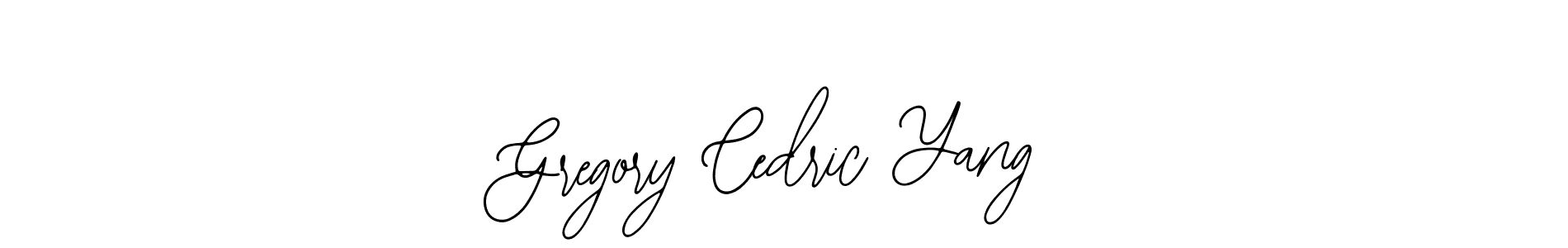 Also You can easily find your signature by using the search form. We will create Gregory Cedric Yang name handwritten signature images for you free of cost using Bearetta-2O07w sign style. Gregory Cedric Yang signature style 12 images and pictures png