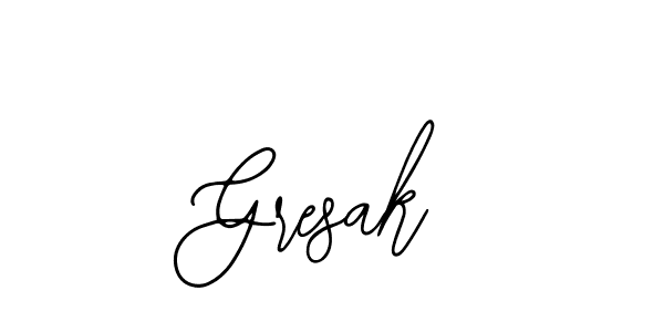 Also You can easily find your signature by using the search form. We will create Gresak name handwritten signature images for you free of cost using Bearetta-2O07w sign style. Gresak signature style 12 images and pictures png