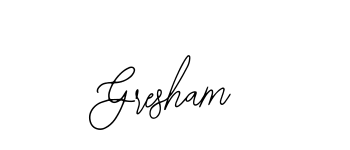 Bearetta-2O07w is a professional signature style that is perfect for those who want to add a touch of class to their signature. It is also a great choice for those who want to make their signature more unique. Get Gresham name to fancy signature for free. Gresham signature style 12 images and pictures png