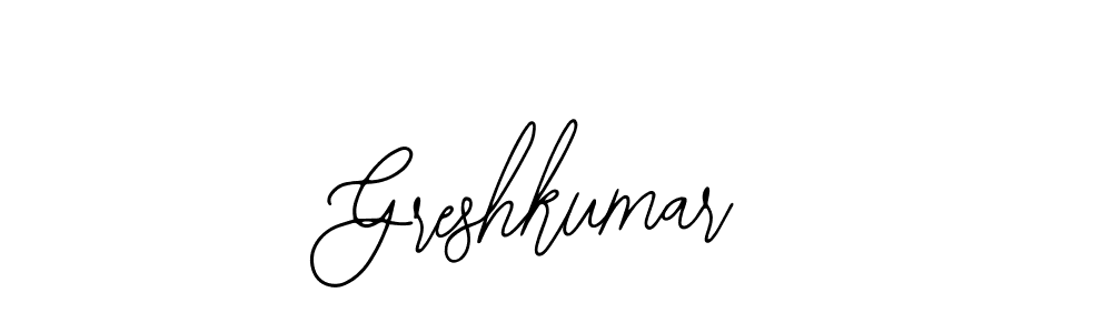 if you are searching for the best signature style for your name Greshkumar. so please give up your signature search. here we have designed multiple signature styles  using Bearetta-2O07w. Greshkumar signature style 12 images and pictures png