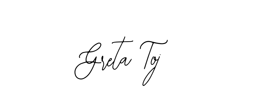 Use a signature maker to create a handwritten signature online. With this signature software, you can design (Bearetta-2O07w) your own signature for name Greta Toj. Greta Toj signature style 12 images and pictures png