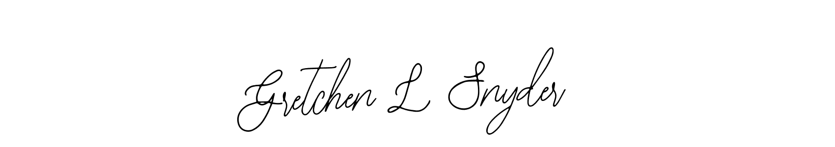 Make a beautiful signature design for name Gretchen L Snyder. Use this online signature maker to create a handwritten signature for free. Gretchen L Snyder signature style 12 images and pictures png