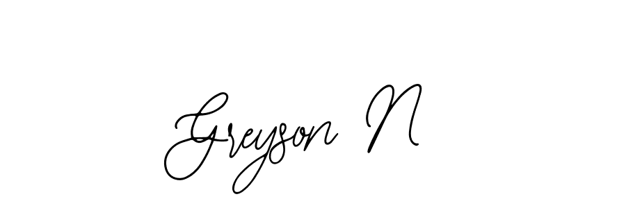 if you are searching for the best signature style for your name Greyson N. so please give up your signature search. here we have designed multiple signature styles  using Bearetta-2O07w. Greyson N signature style 12 images and pictures png