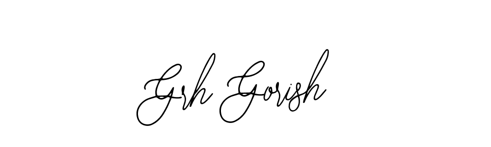 The best way (Bearetta-2O07w) to make a short signature is to pick only two or three words in your name. The name Grh Gorish include a total of six letters. For converting this name. Grh Gorish signature style 12 images and pictures png