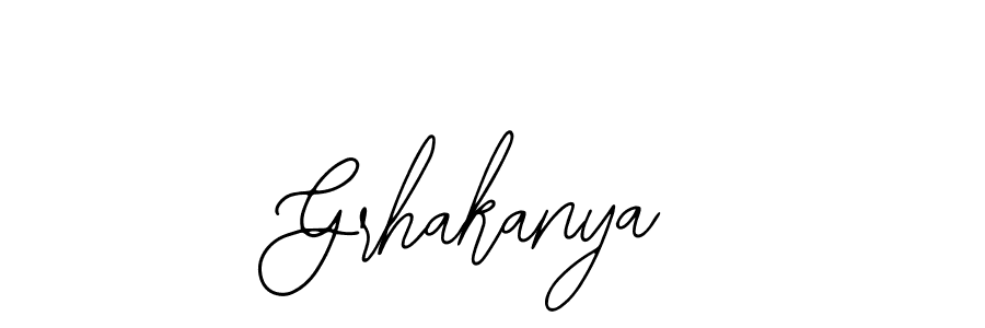 The best way (Bearetta-2O07w) to make a short signature is to pick only two or three words in your name. The name Grhakanya include a total of six letters. For converting this name. Grhakanya signature style 12 images and pictures png