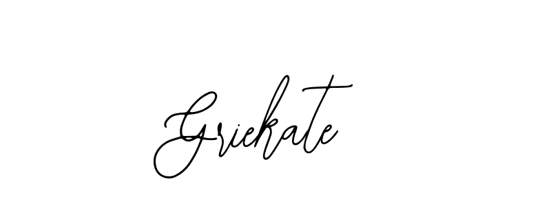 How to make Griekate signature? Bearetta-2O07w is a professional autograph style. Create handwritten signature for Griekate name. Griekate signature style 12 images and pictures png