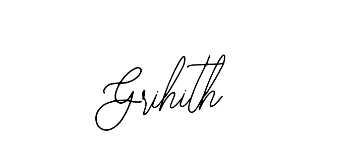 Use a signature maker to create a handwritten signature online. With this signature software, you can design (Bearetta-2O07w) your own signature for name Grihith. Grihith signature style 12 images and pictures png