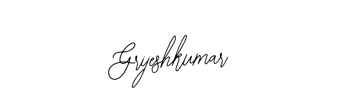 How to make Grijeshkumar name signature. Use Bearetta-2O07w style for creating short signs online. This is the latest handwritten sign. Grijeshkumar signature style 12 images and pictures png