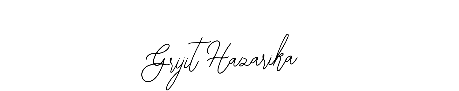 How to make Grijit Hazarika name signature. Use Bearetta-2O07w style for creating short signs online. This is the latest handwritten sign. Grijit Hazarika signature style 12 images and pictures png