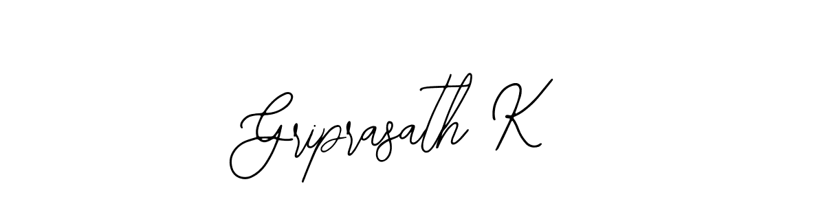 if you are searching for the best signature style for your name Griprasath K. so please give up your signature search. here we have designed multiple signature styles  using Bearetta-2O07w. Griprasath K signature style 12 images and pictures png