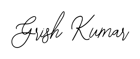 A dynamic signature style for Grish Kumar using Bearetta-2O07w script. Designed to look authentic, handwritten, and professional. Grish Kumar signature style 12 images and pictures png