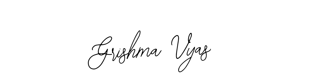 How to make Grishma Vyas signature? Bearetta-2O07w is a professional autograph style. Create handwritten signature for Grishma Vyas name. Grishma Vyas signature style 12 images and pictures png