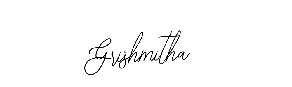 Also we have Grishmitha name is the best signature style. Create professional handwritten signature collection using Bearetta-2O07w autograph style. Grishmitha signature style 12 images and pictures png