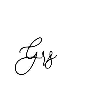 You should practise on your own different ways (Bearetta-2O07w) to write your name (Grs) in signature. don't let someone else do it for you. Grs signature style 12 images and pictures png