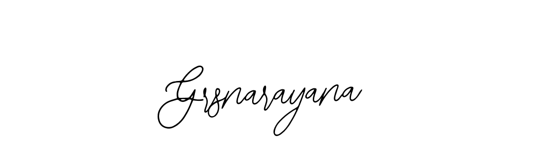 Bearetta-2O07w is a professional signature style that is perfect for those who want to add a touch of class to their signature. It is also a great choice for those who want to make their signature more unique. Get Grsnarayana name to fancy signature for free. Grsnarayana signature style 12 images and pictures png
