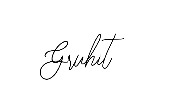 How to make Gruhit name signature. Use Bearetta-2O07w style for creating short signs online. This is the latest handwritten sign. Gruhit signature style 12 images and pictures png