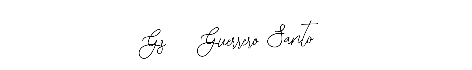 Similarly Bearetta-2O07w is the best handwritten signature design. Signature creator online .You can use it as an online autograph creator for name Gs    Guerrero Santo. Gs    Guerrero Santo signature style 12 images and pictures png