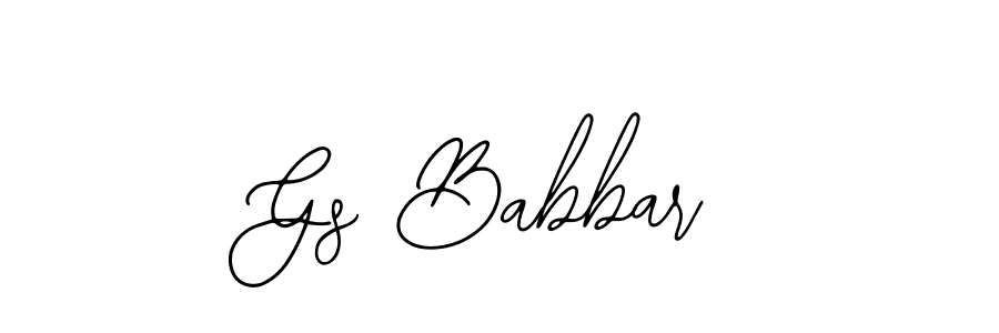 Gs Babbar stylish signature style. Best Handwritten Sign (Bearetta-2O07w) for my name. Handwritten Signature Collection Ideas for my name Gs Babbar. Gs Babbar signature style 12 images and pictures png