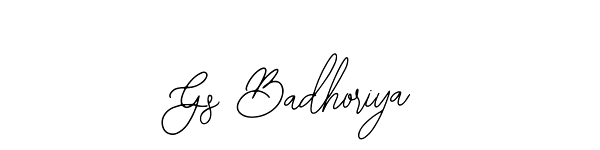 It looks lik you need a new signature style for name Gs Badhoriya. Design unique handwritten (Bearetta-2O07w) signature with our free signature maker in just a few clicks. Gs Badhoriya signature style 12 images and pictures png