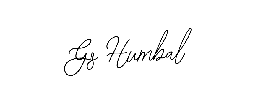 How to make Gs Humbal name signature. Use Bearetta-2O07w style for creating short signs online. This is the latest handwritten sign. Gs Humbal signature style 12 images and pictures png