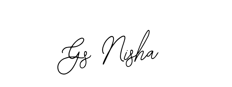 Create a beautiful signature design for name Gs Nisha. With this signature (Bearetta-2O07w) fonts, you can make a handwritten signature for free. Gs Nisha signature style 12 images and pictures png