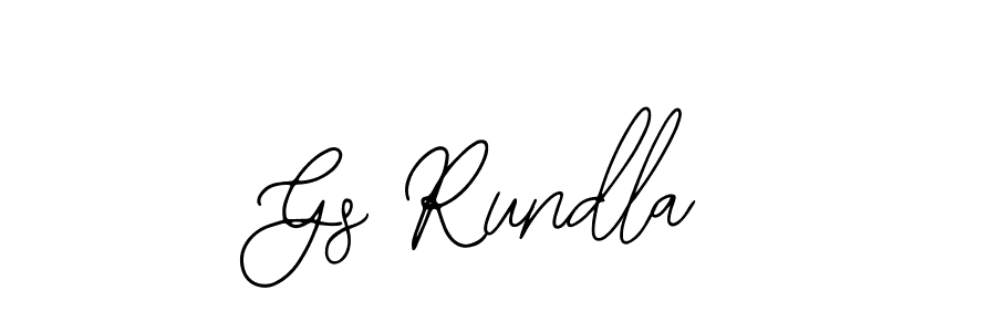 Use a signature maker to create a handwritten signature online. With this signature software, you can design (Bearetta-2O07w) your own signature for name Gs Rundla. Gs Rundla signature style 12 images and pictures png