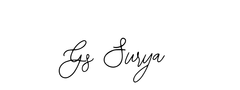 Bearetta-2O07w is a professional signature style that is perfect for those who want to add a touch of class to their signature. It is also a great choice for those who want to make their signature more unique. Get Gs Surya name to fancy signature for free. Gs Surya signature style 12 images and pictures png