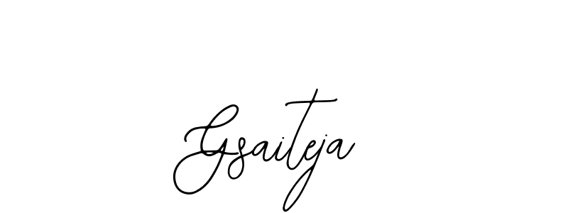 if you are searching for the best signature style for your name Gsaiteja. so please give up your signature search. here we have designed multiple signature styles  using Bearetta-2O07w. Gsaiteja signature style 12 images and pictures png