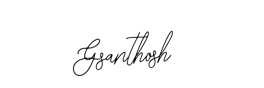 Make a beautiful signature design for name Gsanthosh. With this signature (Bearetta-2O07w) style, you can create a handwritten signature for free. Gsanthosh signature style 12 images and pictures png