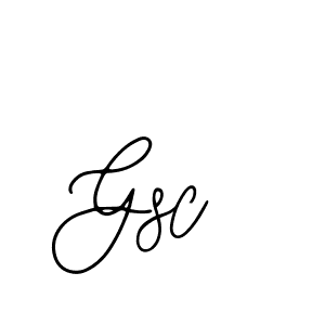 How to make Gsc name signature. Use Bearetta-2O07w style for creating short signs online. This is the latest handwritten sign. Gsc signature style 12 images and pictures png