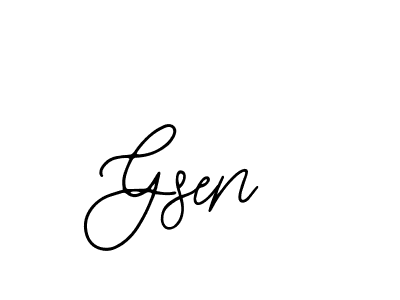 Also we have Gsen name is the best signature style. Create professional handwritten signature collection using Bearetta-2O07w autograph style. Gsen signature style 12 images and pictures png