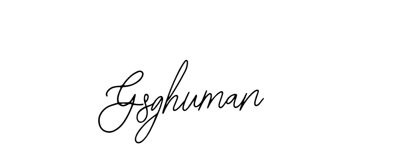 Gsghuman stylish signature style. Best Handwritten Sign (Bearetta-2O07w) for my name. Handwritten Signature Collection Ideas for my name Gsghuman. Gsghuman signature style 12 images and pictures png