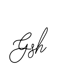 Make a beautiful signature design for name Gsh. With this signature (Bearetta-2O07w) style, you can create a handwritten signature for free. Gsh signature style 12 images and pictures png