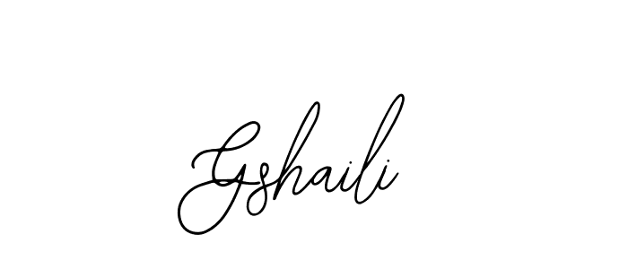 How to make Gshaili name signature. Use Bearetta-2O07w style for creating short signs online. This is the latest handwritten sign. Gshaili signature style 12 images and pictures png