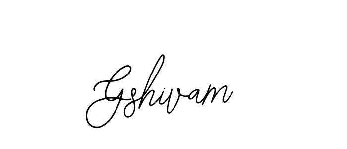 How to make Gshivam signature? Bearetta-2O07w is a professional autograph style. Create handwritten signature for Gshivam name. Gshivam signature style 12 images and pictures png