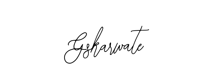 Use a signature maker to create a handwritten signature online. With this signature software, you can design (Bearetta-2O07w) your own signature for name Gskarwate. Gskarwate signature style 12 images and pictures png