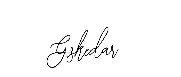 How to make Gskedar name signature. Use Bearetta-2O07w style for creating short signs online. This is the latest handwritten sign. Gskedar signature style 12 images and pictures png