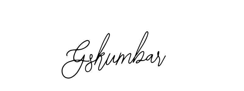 How to Draw Gskumbar signature style? Bearetta-2O07w is a latest design signature styles for name Gskumbar. Gskumbar signature style 12 images and pictures png