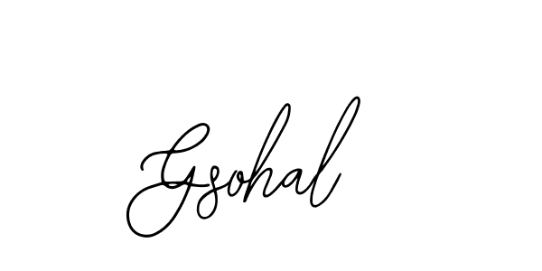 How to make Gsohal signature? Bearetta-2O07w is a professional autograph style. Create handwritten signature for Gsohal name. Gsohal signature style 12 images and pictures png