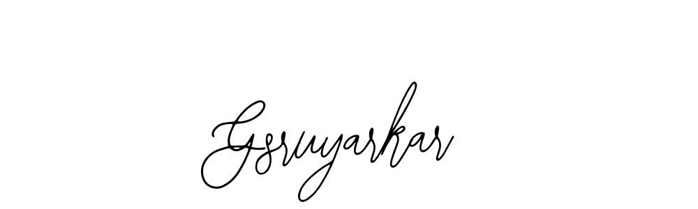 How to Draw Gsruyarkar signature style? Bearetta-2O07w is a latest design signature styles for name Gsruyarkar. Gsruyarkar signature style 12 images and pictures png