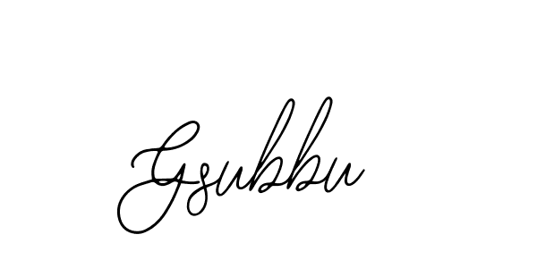 How to Draw Gsubbu signature style? Bearetta-2O07w is a latest design signature styles for name Gsubbu. Gsubbu signature style 12 images and pictures png