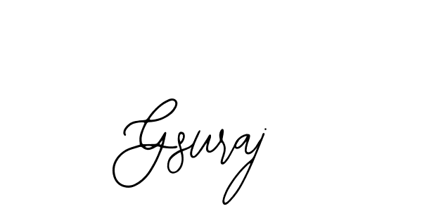 You should practise on your own different ways (Bearetta-2O07w) to write your name (Gsuraj) in signature. don't let someone else do it for you. Gsuraj signature style 12 images and pictures png