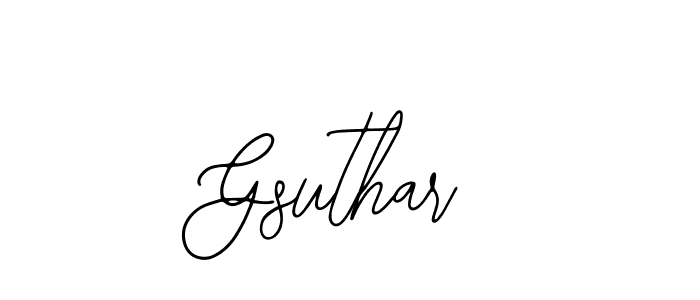 Use a signature maker to create a handwritten signature online. With this signature software, you can design (Bearetta-2O07w) your own signature for name Gsuthar. Gsuthar signature style 12 images and pictures png