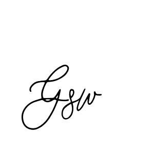 How to make Gsw signature? Bearetta-2O07w is a professional autograph style. Create handwritten signature for Gsw name. Gsw signature style 12 images and pictures png