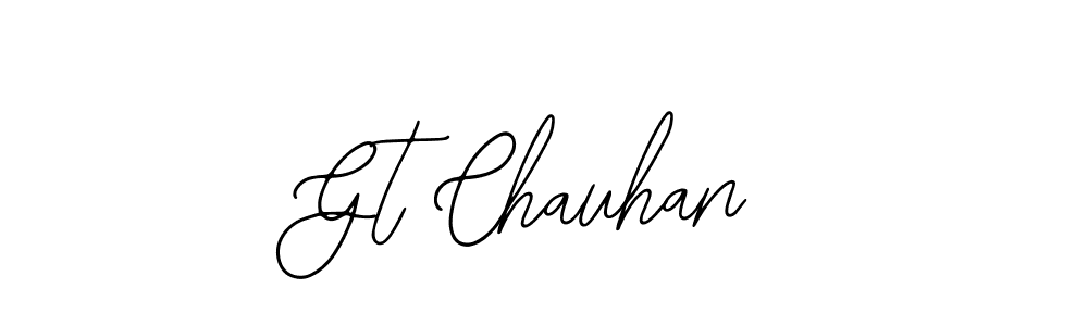 The best way (Bearetta-2O07w) to make a short signature is to pick only two or three words in your name. The name Gt Chauhan include a total of six letters. For converting this name. Gt Chauhan signature style 12 images and pictures png