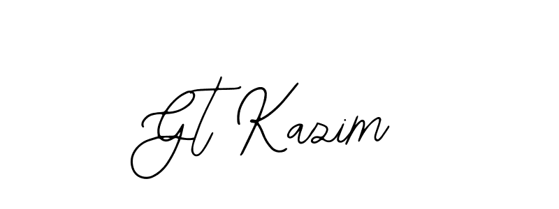 Also we have Gt Kazim name is the best signature style. Create professional handwritten signature collection using Bearetta-2O07w autograph style. Gt Kazim signature style 12 images and pictures png