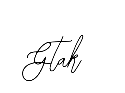 How to make Gtak name signature. Use Bearetta-2O07w style for creating short signs online. This is the latest handwritten sign. Gtak signature style 12 images and pictures png