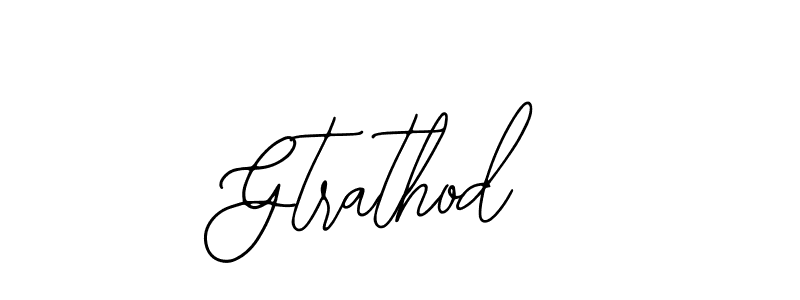 Use a signature maker to create a handwritten signature online. With this signature software, you can design (Bearetta-2O07w) your own signature for name Gtrathod. Gtrathod signature style 12 images and pictures png